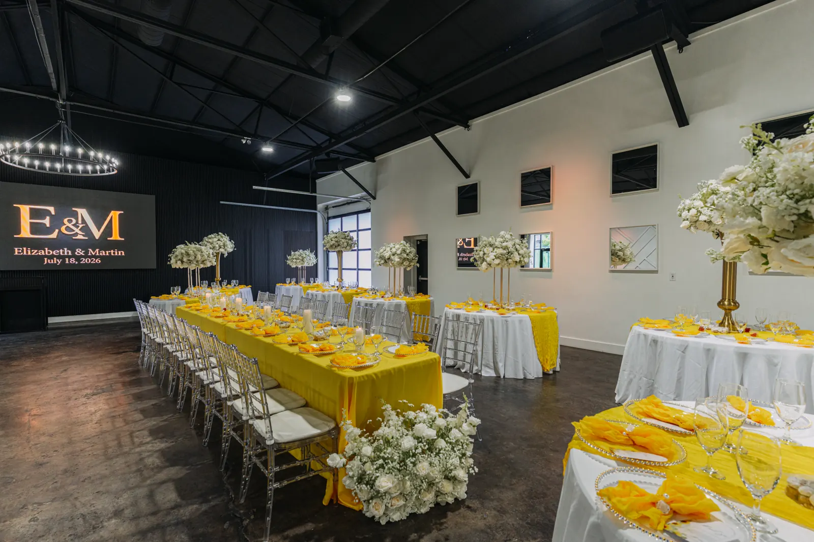 Baby shower setup at Copacabana Hall Houston TX