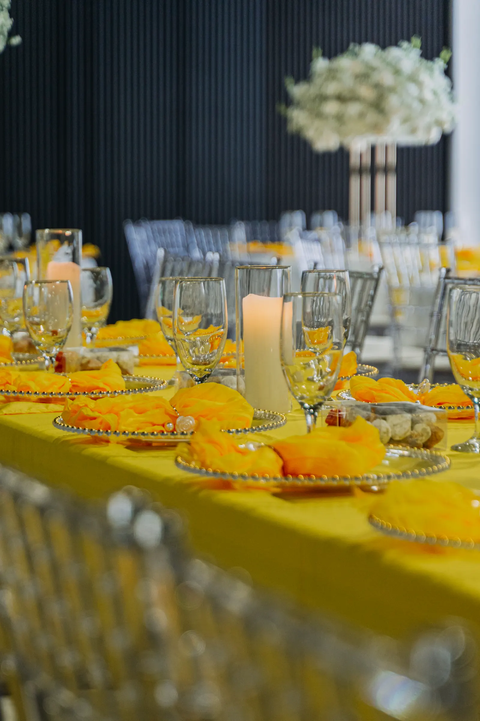 Event space setup at Copacabana Hall Houston East End