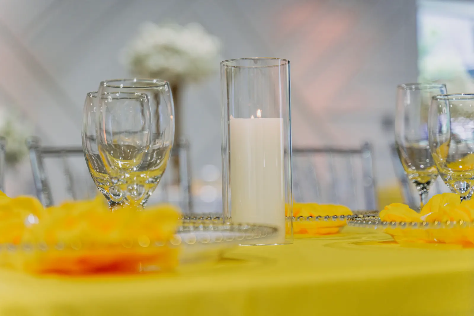 Wedding ceremony decor at Copacabana Hall Navigation Blvd Houston