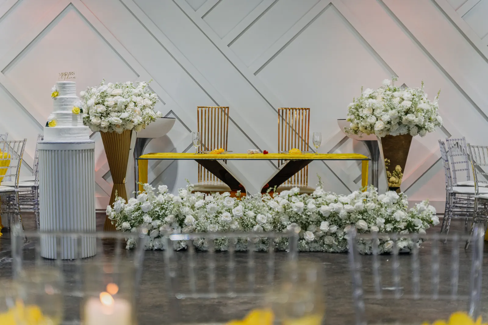 Wedding reception celebration at Copacabana Hall Houston TX