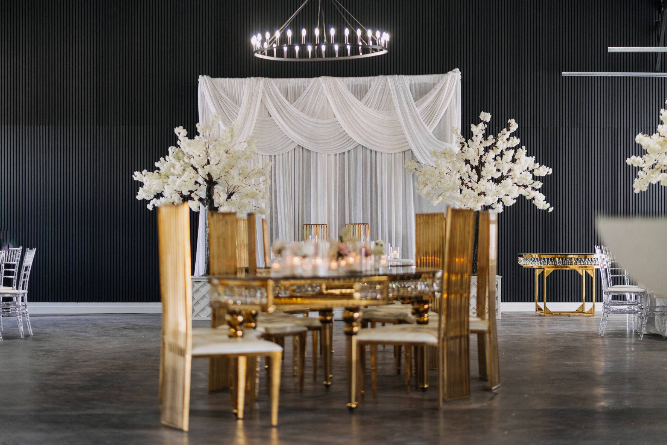 Reception hall elegant dining at Copacabana Hall