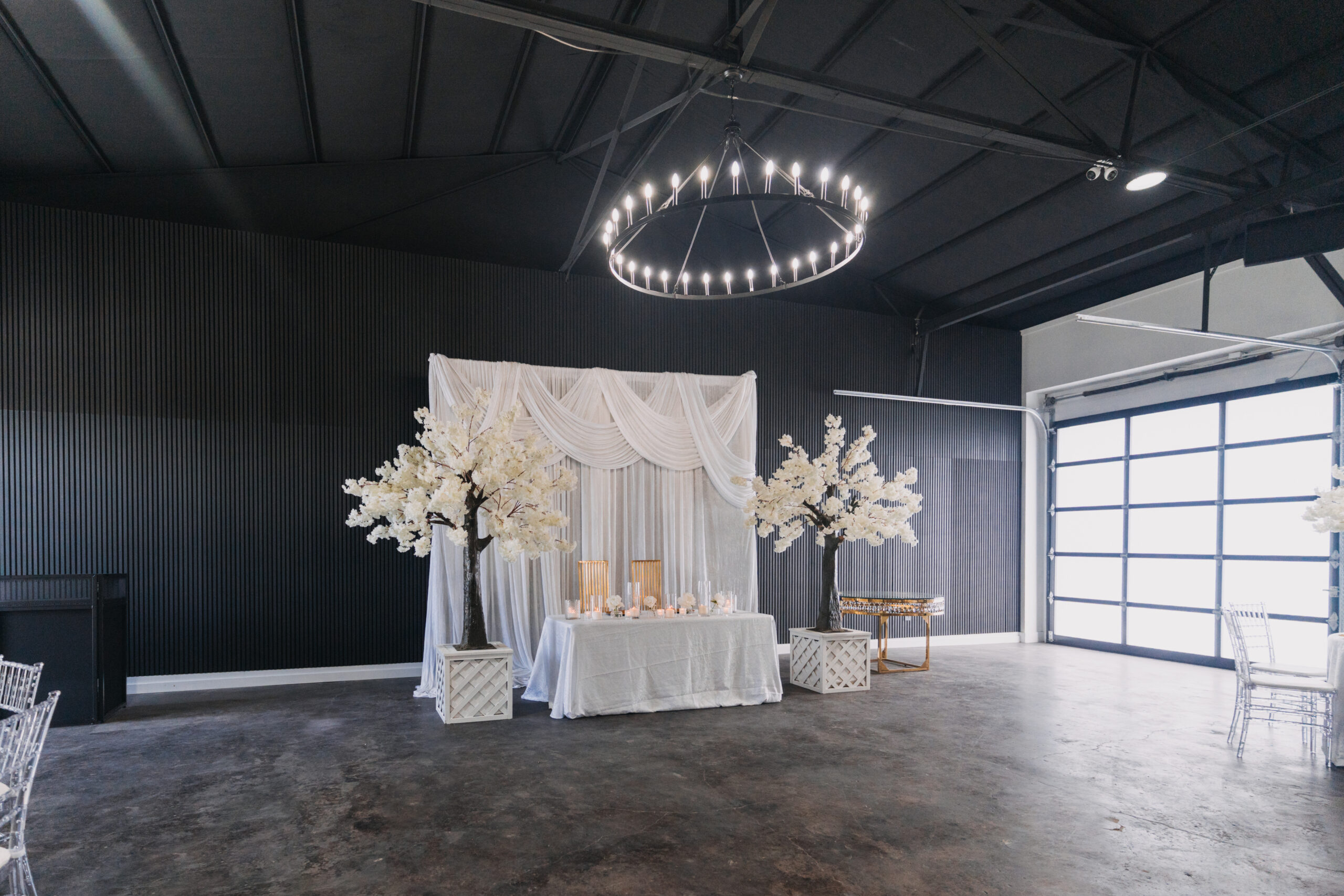 Wedding setup at Copacabana Hall Houston TX