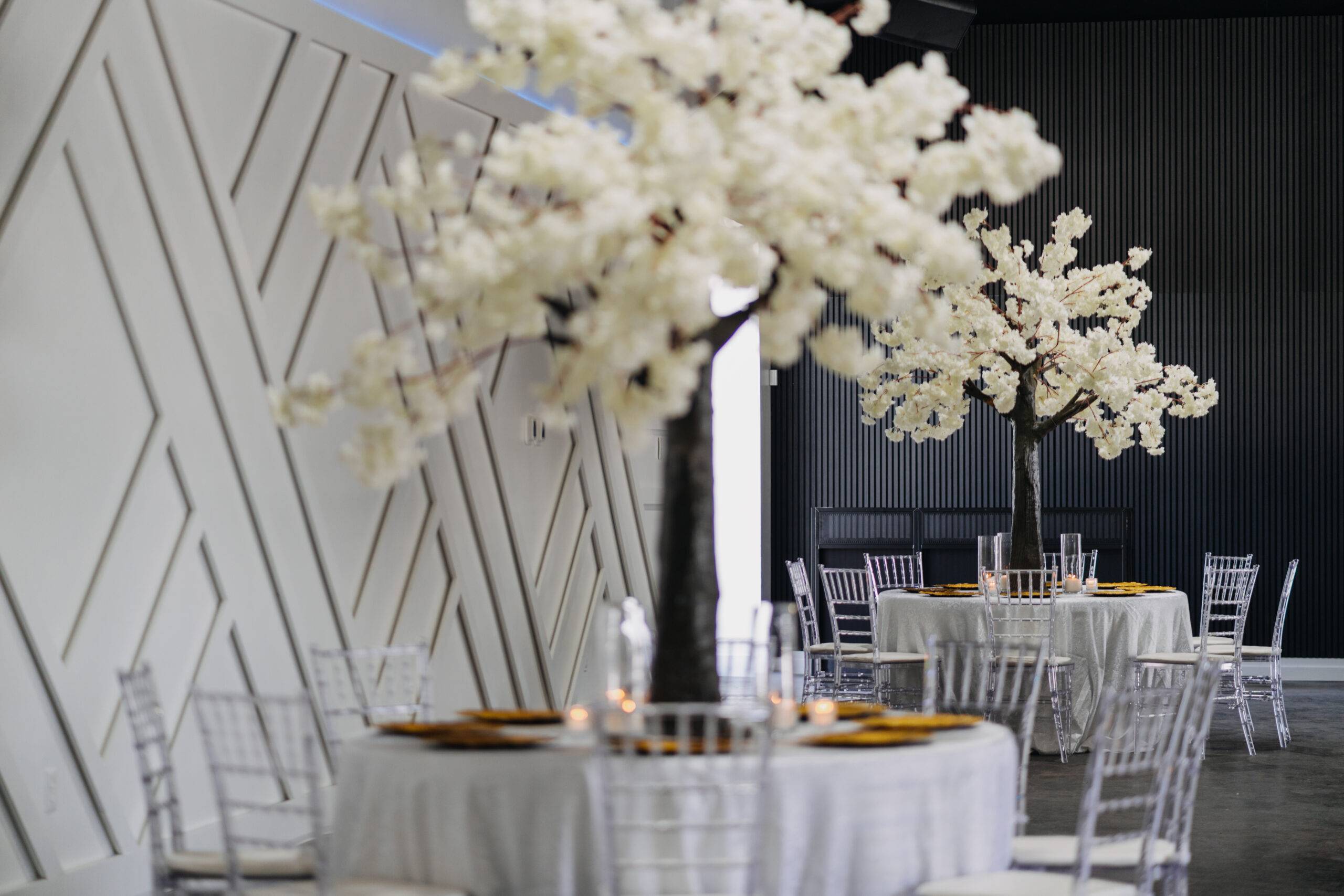Decorated event space at Copacabana Hall