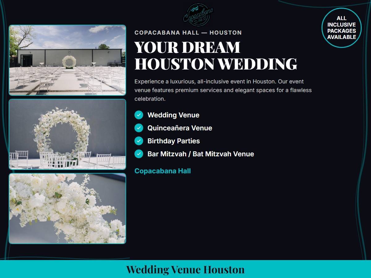 Outdoor event venue at Copacabana Hall